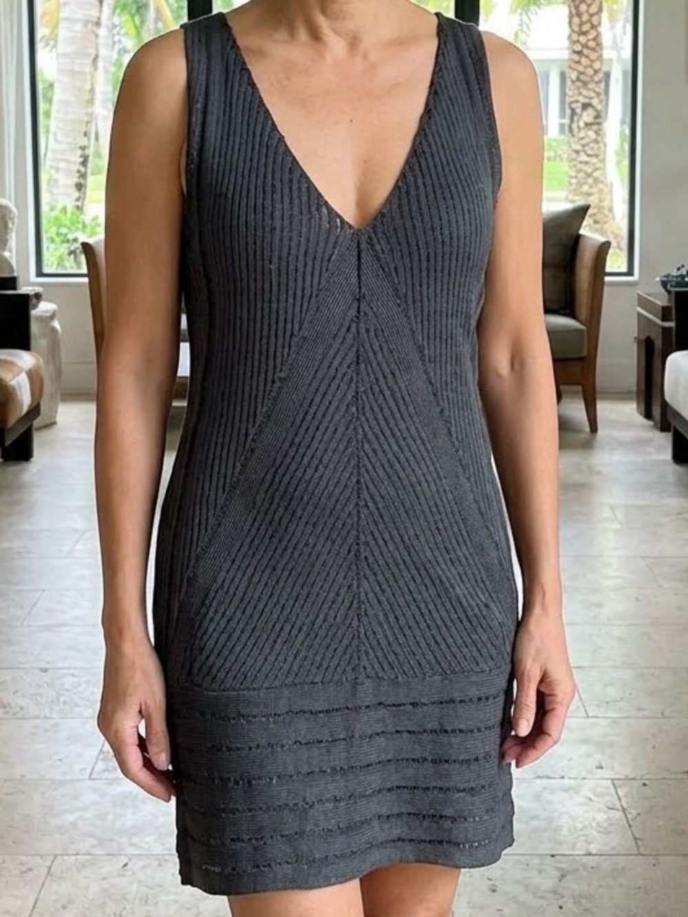 Pepa Pombo Black Knit Dress M